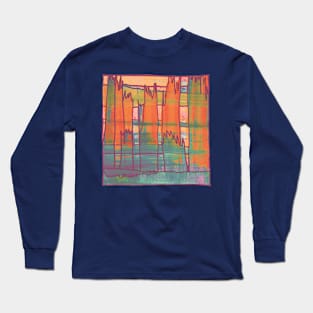 Liminal Space II Orange Abstraction Long Sleeve T-Shirt